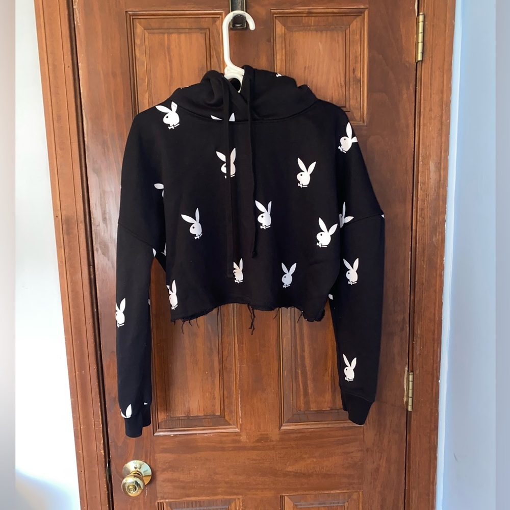 Playboy x Missguided cropped hoodie